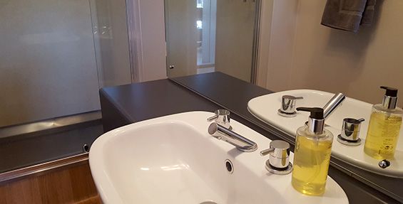 waterfront studio bathroom