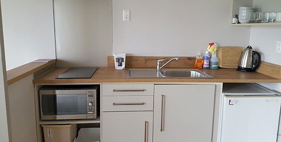 waterfront family unit kitchenette